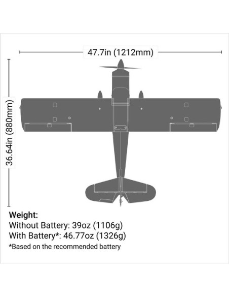 Decathlon RJG 1,2m  PNP ou BNF vol palpitant EFL09250 EFL09275