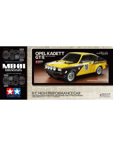 Tamiya 58729 Réplique R/C Opel Kadett GT/E 1/10 sur châssis MB-01