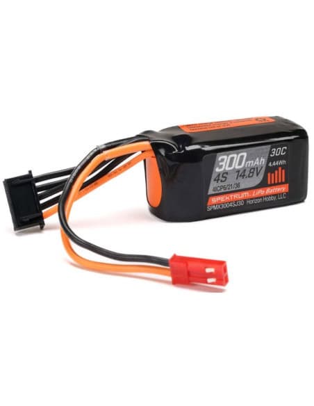 Batterie lipo 300 mah 4S 14.8v 30C prise JST bec