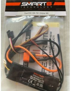 Variateur ESC Eclipse 360 30A +15A pour batteries LiPo 3/4S.