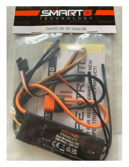 Variateur ESC Eclipse 360 30A +15A pour batteries LiPo 3/4S.