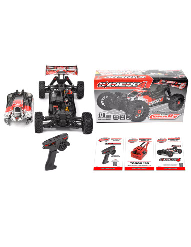 Découvrez le Team Corally Syncro4 : le buggy ultime 1:8 pour les amateurs de sensations fortes, prêt à conquérir tous les terrai