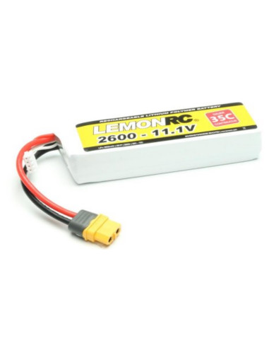 Batterie lipo 2600 MAh 11.1V 3S 35c prise XT60