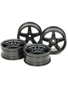 Tamiya 54853 Jantes 24mm + 2mm noir (x4)