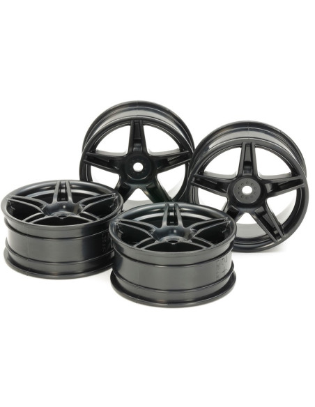 Tamiya 54853 Jantes 24mm + 2mm noir (x4)