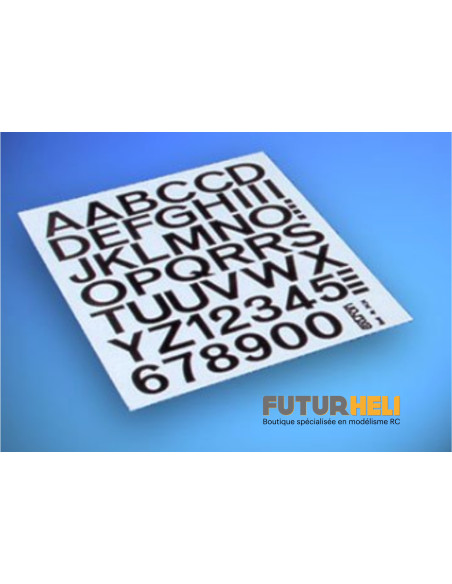 Planche d'autocollant Lettre 25mm rouge