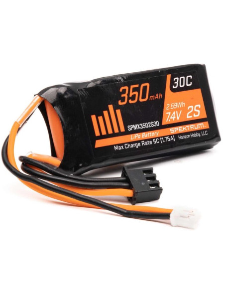 Batterie lipo 350 Mah 2S 30c prise Ultra-Micro