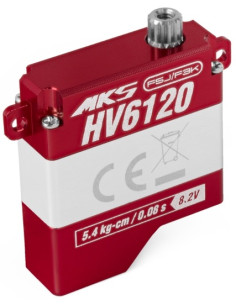 MKS HV6120 Servo aile 5.4kg 0.08s épaisseur 8mm