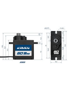 Servo Go-9MG Kavan 2,2kg  0,11s poids 11g 2