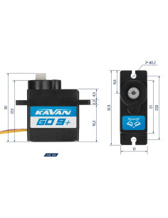Servo Kavan GO-09 Digital 1,5kg 0,1s taille Micro 2