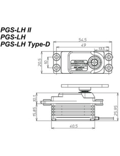 Sanwa Servo PGS-LHII Low profile 0,09s/15,6kg 7,4v Brushless 2
