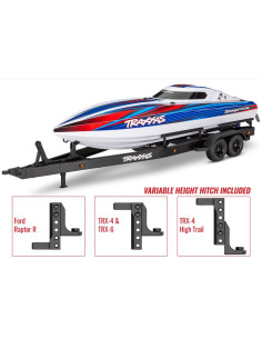 Transportez votre bateau Traxxas avec style grâce à cette remorque détaillée. 2