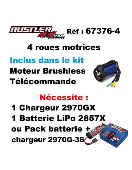 Le Rustler 4X4 VXL allie puissance, style et durabilité extrême.