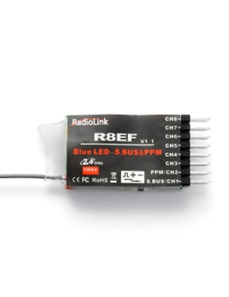 Radio 8 voies BT T8FB + Récepteur R8EF RadioLink Mode 1