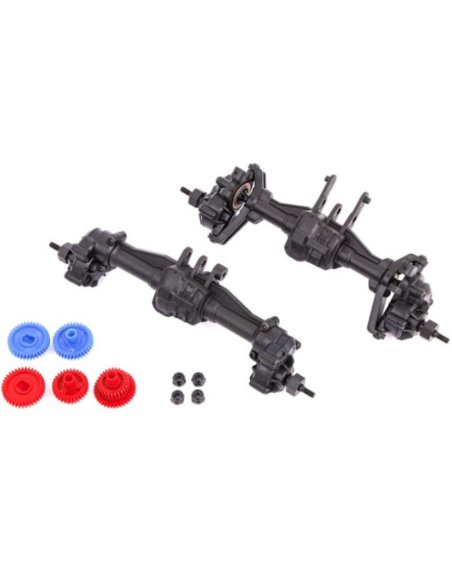 Essieux complets Av et Ar réduction 2,56:1 TRX-4M Traxxas 9843R