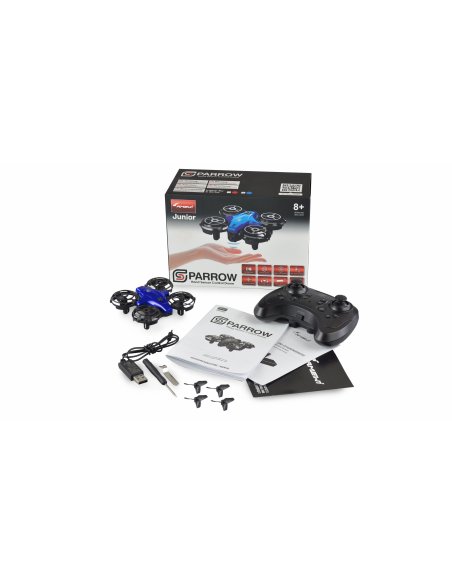 Mini drone Sparrow rouge ou bleu avec capteurs