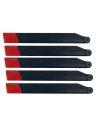 Set de pales principales noir rouge MD500E