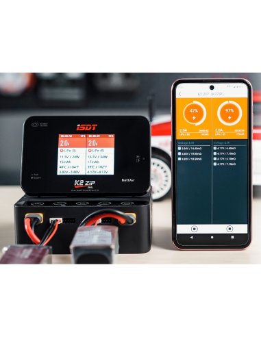 ISDT K2 ZiP AC/DC 1 à 8 éléments lipos jusqu'à 500w par canal