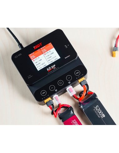 ISDT K2 ZiP AC/DC 1 à 8 éléments lipos jusqu'à 500w par canal