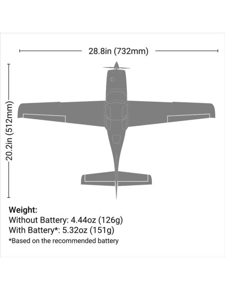 UMX Cirrus SR22T BNF Basic + AS3X / Safe EFLU15950