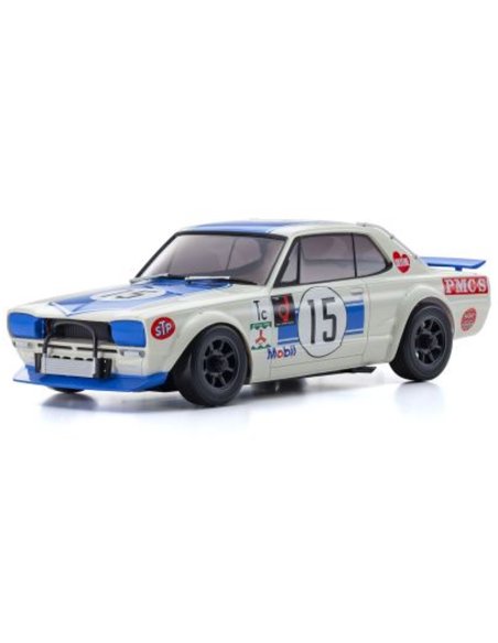 Mini-Z Autoscale Skyline 2000GT-R Racing Num 15 Bleu 1972