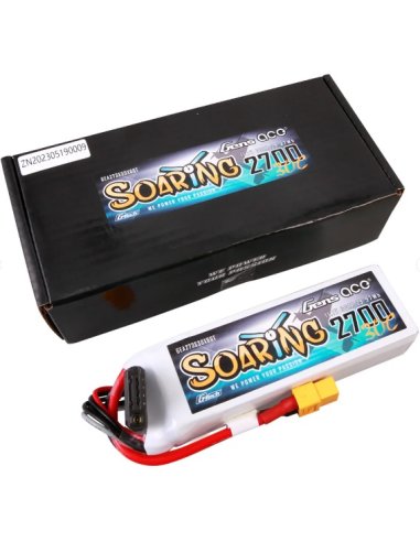 Batterie lipo 2700 MAh 3S 11,1v Prise XT60 30C Gens ACE