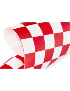 Entoilage à carreaux rouge/blanc  200x64 cm kavan