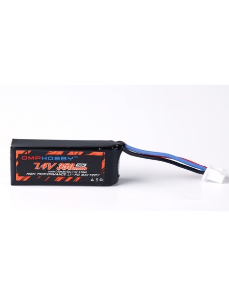 Batterie lipo 350 Mah 2S 50C helico M1 OmpHobby