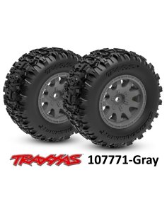 Mini Maxx Roues avant (x2) montées collés Traxxas 10771-GRAY