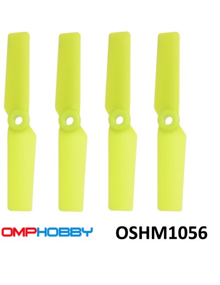 OSHM1056 Helice de queue jaune (x4) M1 OmpHobby