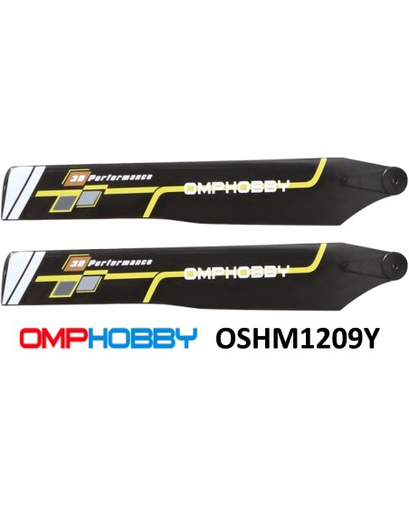 OSHM1209Y pales 125 mm Hard Jaune M1 OmpHobby