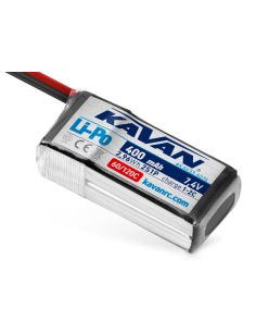 Batterie lipo 400 Mah 2S 7,4v 60/120c prise JST