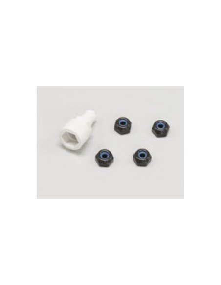 Mini-Z écrou de roue alu (x4) MZW13BK