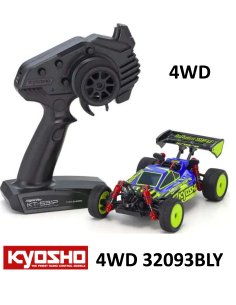 Mini-Z 4WD Inferno MP9 Bleu Jaune Kyosho 32093BLY