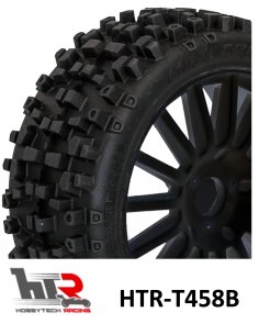 Roues pneus Maxi cross / jantes Baton noir hexagonal 17 HTR-T458B