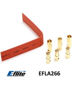 Connecteur 6,5mm x 3+ gaine E-flite EFLA266