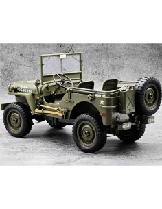 Jeep willys 1/10 ème maquette complète + radio + éclairage 2