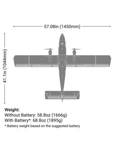 E-flite Twin Otter BNF Basic + flotteurs (env 1,4m) AS3X /Safe EFL32050CF 2