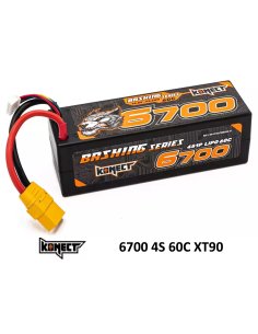 Batterie Lipo 6700 Mah 4S 60C prise XT90 Konect