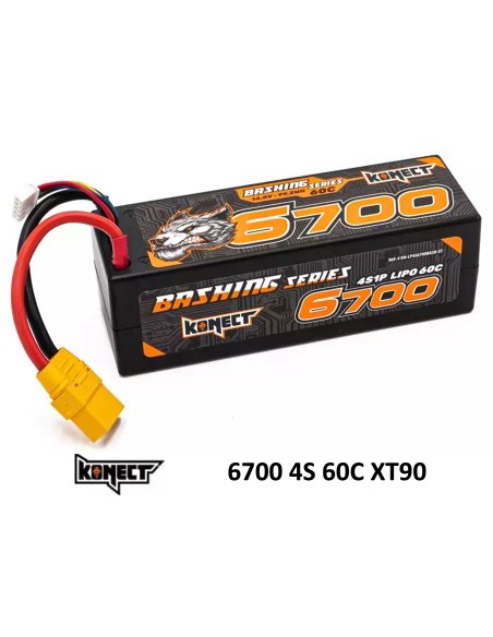 Batterie Lipo 6700 Mah 4S 60C prise XT90 Konect