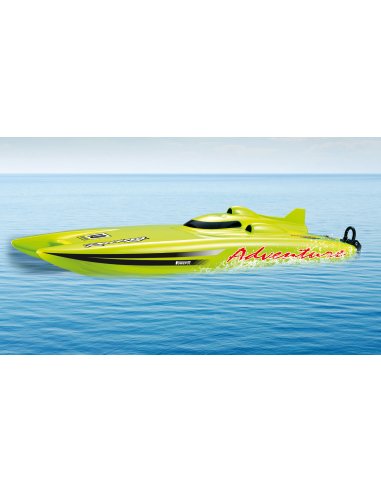 Bateau Catamaran de course Adventure 450mm vert fluo