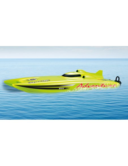 Bateau Catamaran de course Adventure 450mm vert fluo