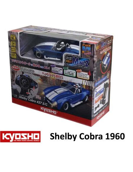 Mini-Z First Cobra Shelby 427 Bleu 1960 Kyosho 66610A