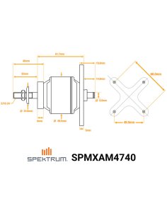 Moteur Brushless avion 5055-500Kv 6s Helice 15x6/15X8 2