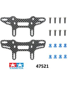 Tamiya 47521 Supports amortisseur Av/Ar Carbone XM01