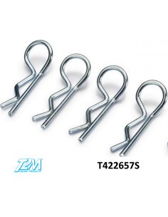Clips de carrosserie 1/10 ème argent livré x 10 T2M T422657S