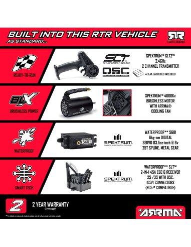 Arrma Quake Monster truck brushless 80 KM/H 223S RTR