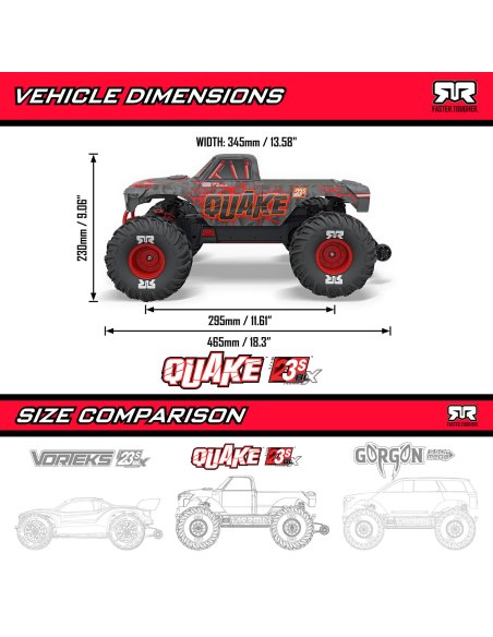 Arrma Quake Monster truck brushless 80 KM/H 223S RTR