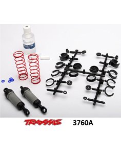 Traxxas 3760A amortisseurs (x2) gris ressorts rouge Mini XRT/Maxx