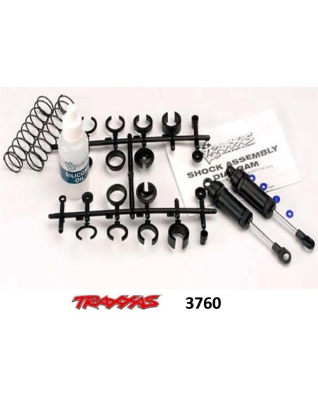 Traxxas 3760 amortisseurs (x2) noir ressorts noirs Mini XRT/Maxx